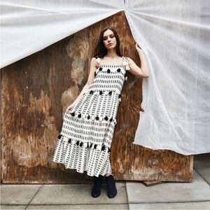 Tessora Lola Dress Black and Ivory size small